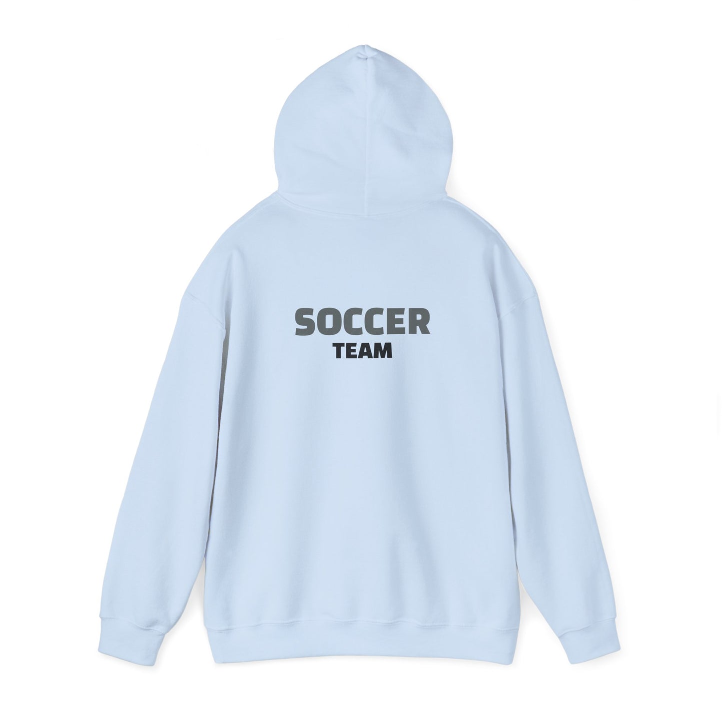 Dribble Soccer Heavy Blend Hoody - Classic Boys' Hoodie in Light Colors with Front Badge and Back Design