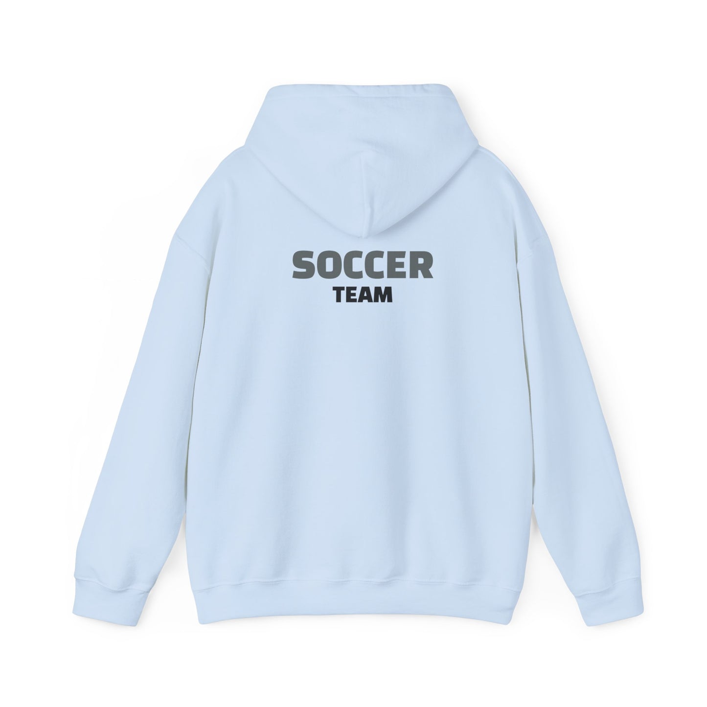 Dribble Soccer Heavy Blend Hoody - Classic Boys' Hoodie in Light Colors with Front Badge and Back Design