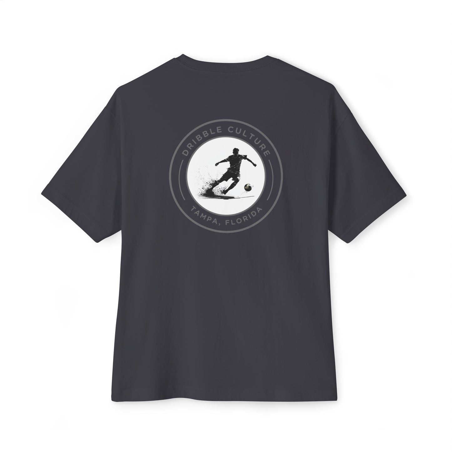 Dribble Soccer Comfort T-Shirt for Boys- Soft and Stylish Tee in Dark Colors with Back Badge Design