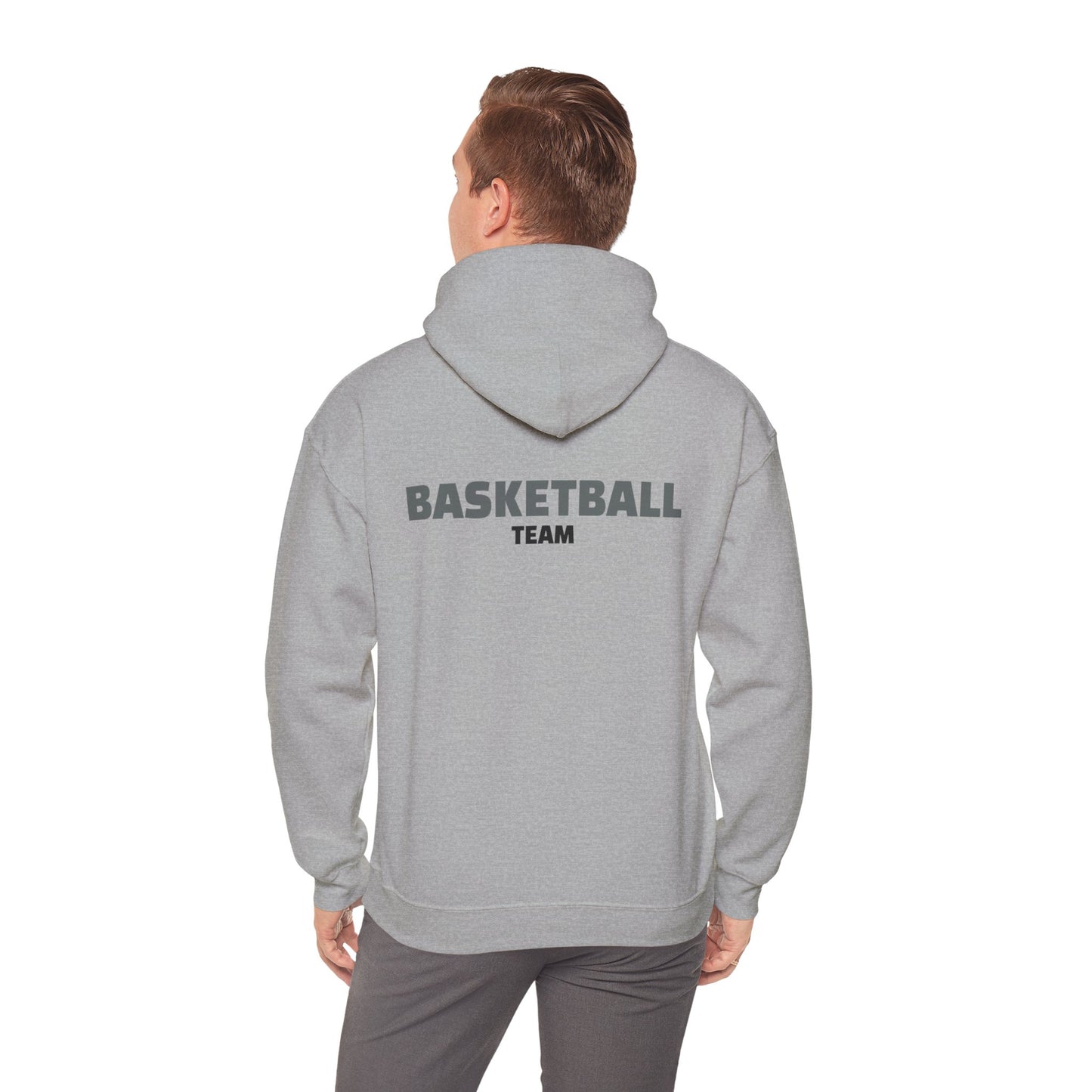 Crossover Basketball Heavy Blend Hoody - Classic Boys' Hoodie in Light Colors with Front Small Badge and Back Design