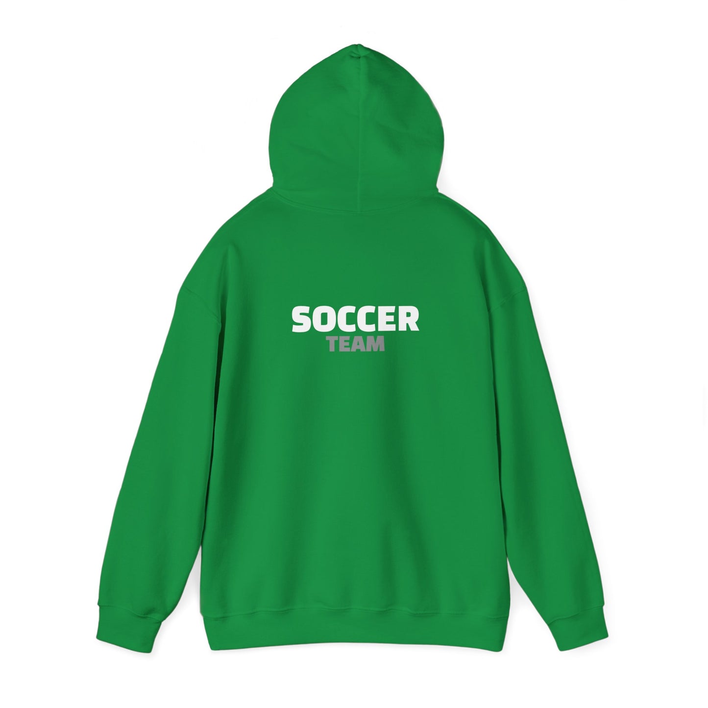 Dribble Soccer Heavy Blend Hoody - Classic Girls' Hoodie in Dark Colors with Front Small Badge and Back Design