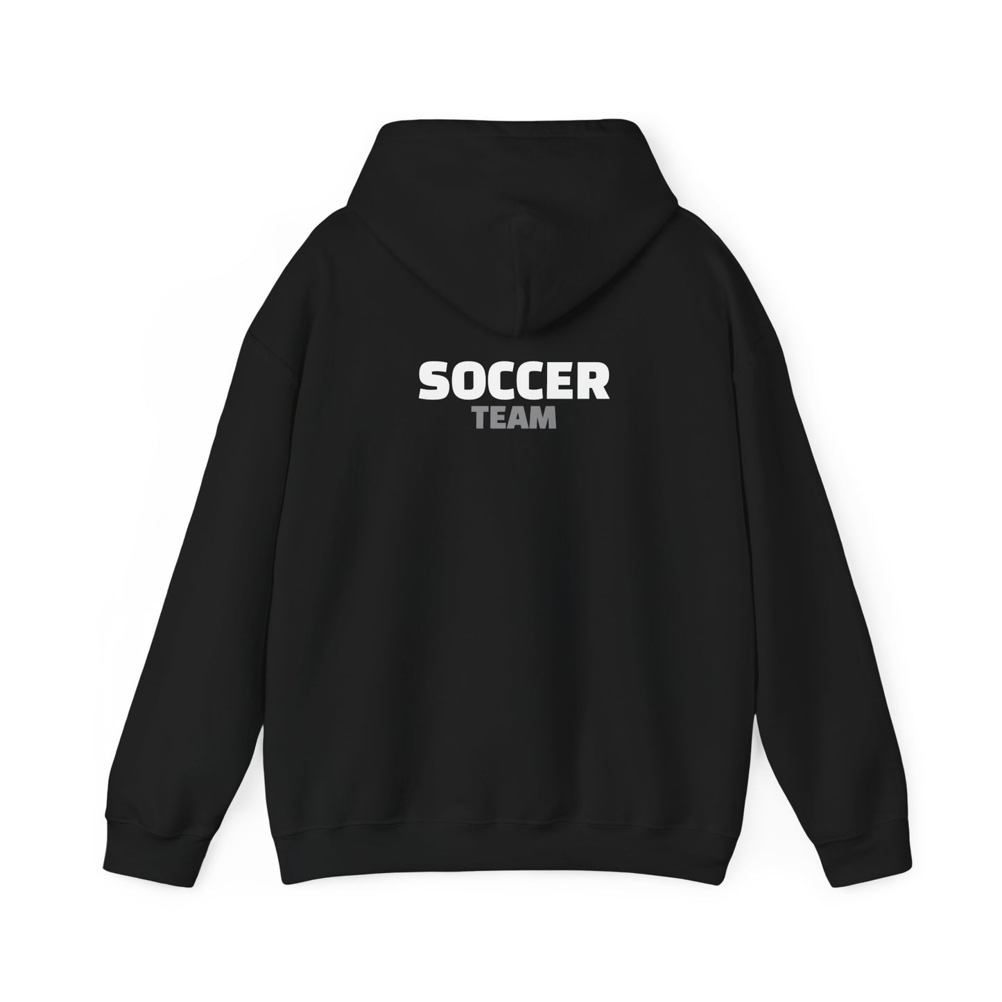 Dribble Soccer Heavy Blend Hoody - Classic Girls' Hoodie in Dark Colors with Front Small Badge and Back Design