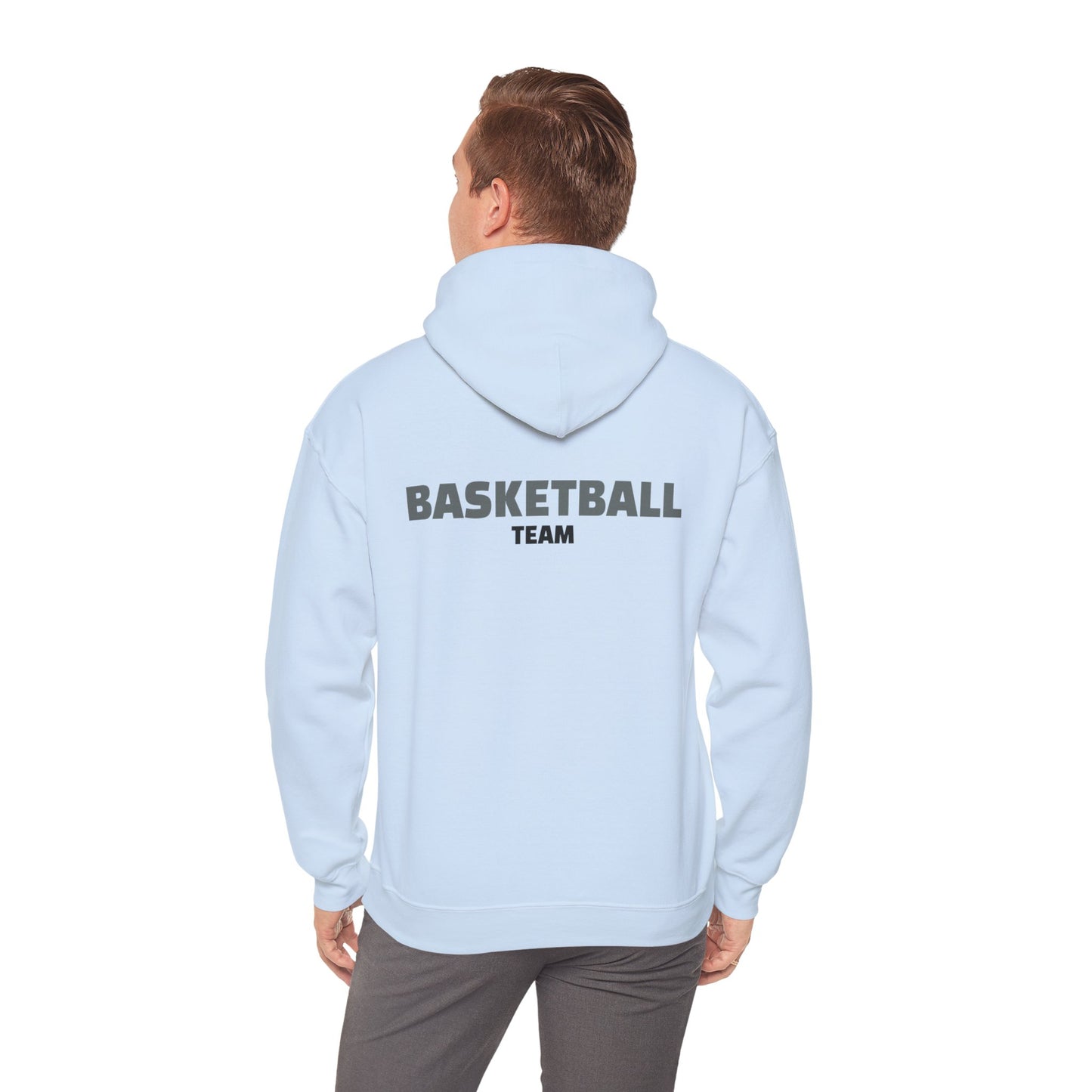 Crossover Basketball Heavy Blend Hoody - Classic Boys' Hoodie in Light Colors with Front Small Badge and Back Design