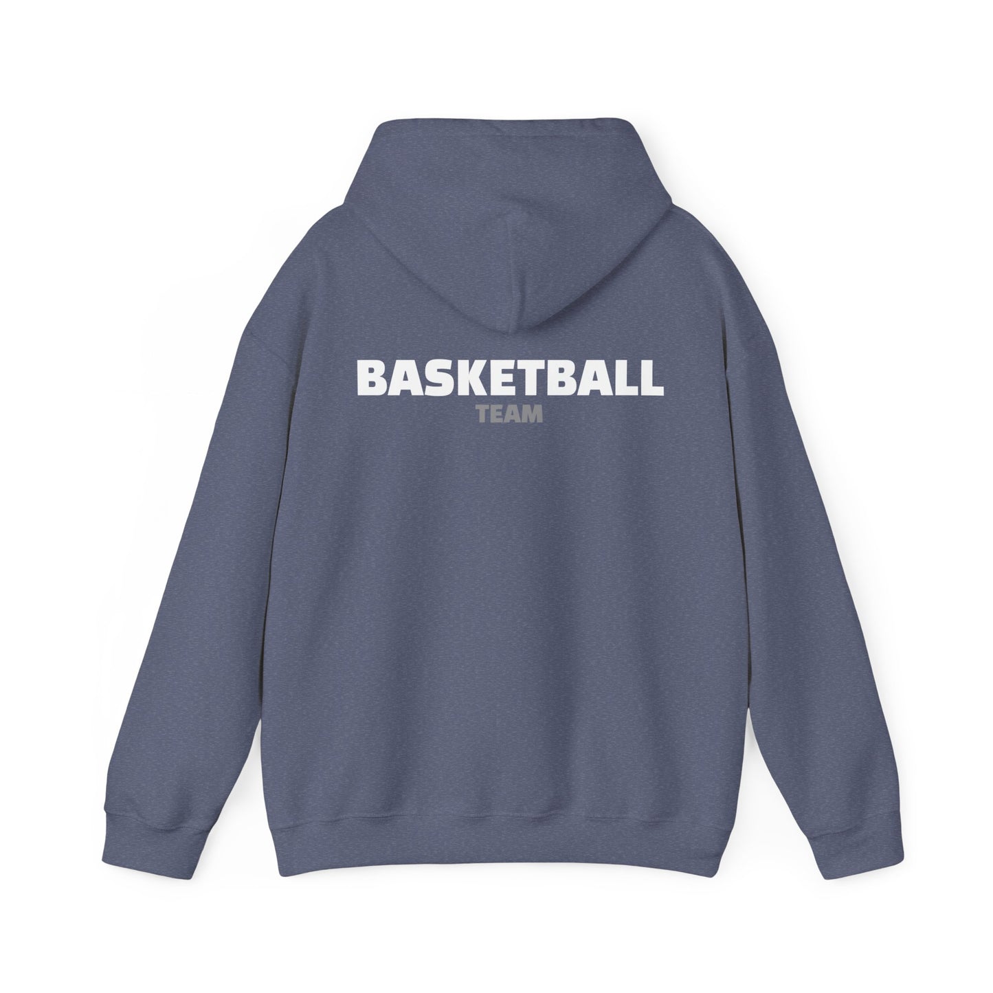 Crossover Basketball Heavy Blend Hoody - Classic Boys' Hoodie in Dark Colors with Front Small Badge and Back Design