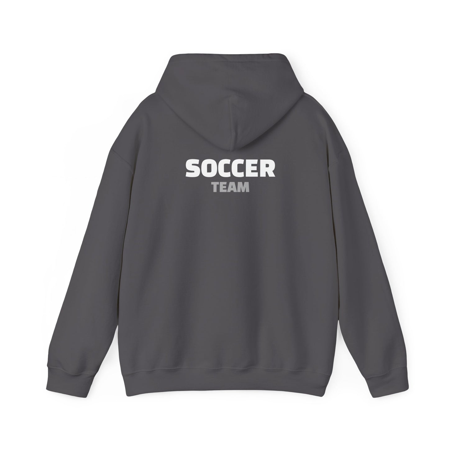 Dribble Soccer Heavy Blend Hoody - Classic Boys' Hoodie in Dark Colors with Front Small Badge and Back Design