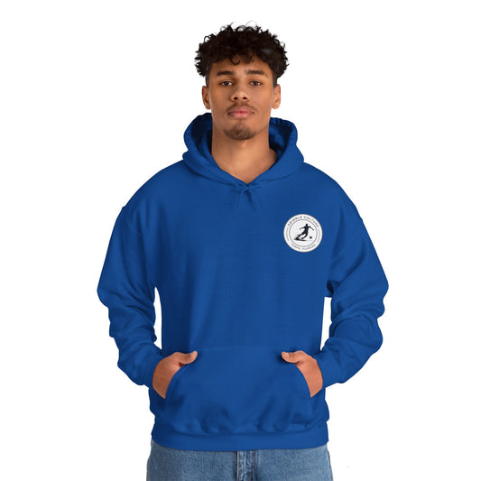 Dribble Soccer Heavy Blend Hoody - Classic Boys' Hoodie in Dark Colors with Front Small Badge and Back Design