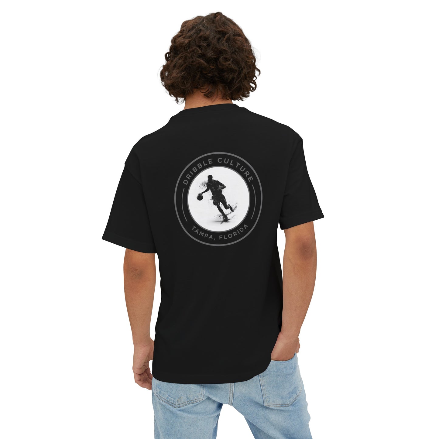 Crossover Basketball Comfort T-Shirt for Boys - Soft and Stylish Tee in Dark Colors with  Back Badge Design