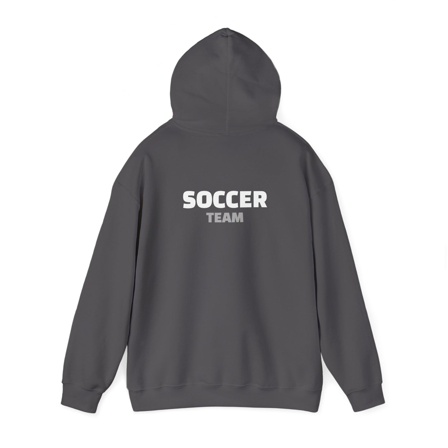 Dribble Soccer Heavy Blend Hoody - Classic Boys' Hoodie in Dark Colors with Front Small Badge and Back Design