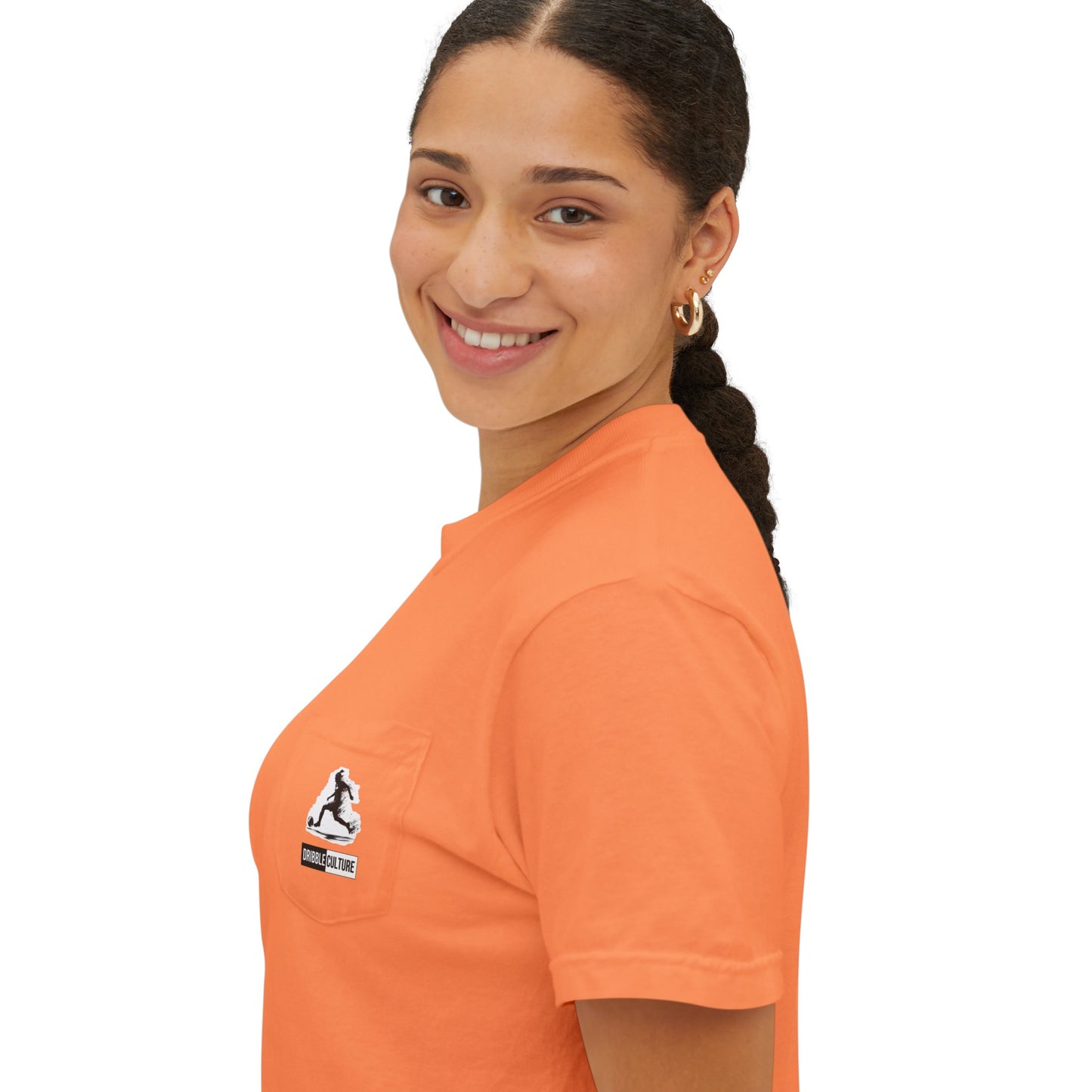 Dribble Soccer Comfort T-Shirt for Girls - Soft and Stylish Tee in Several Colors with Front Small Badge and Back Design