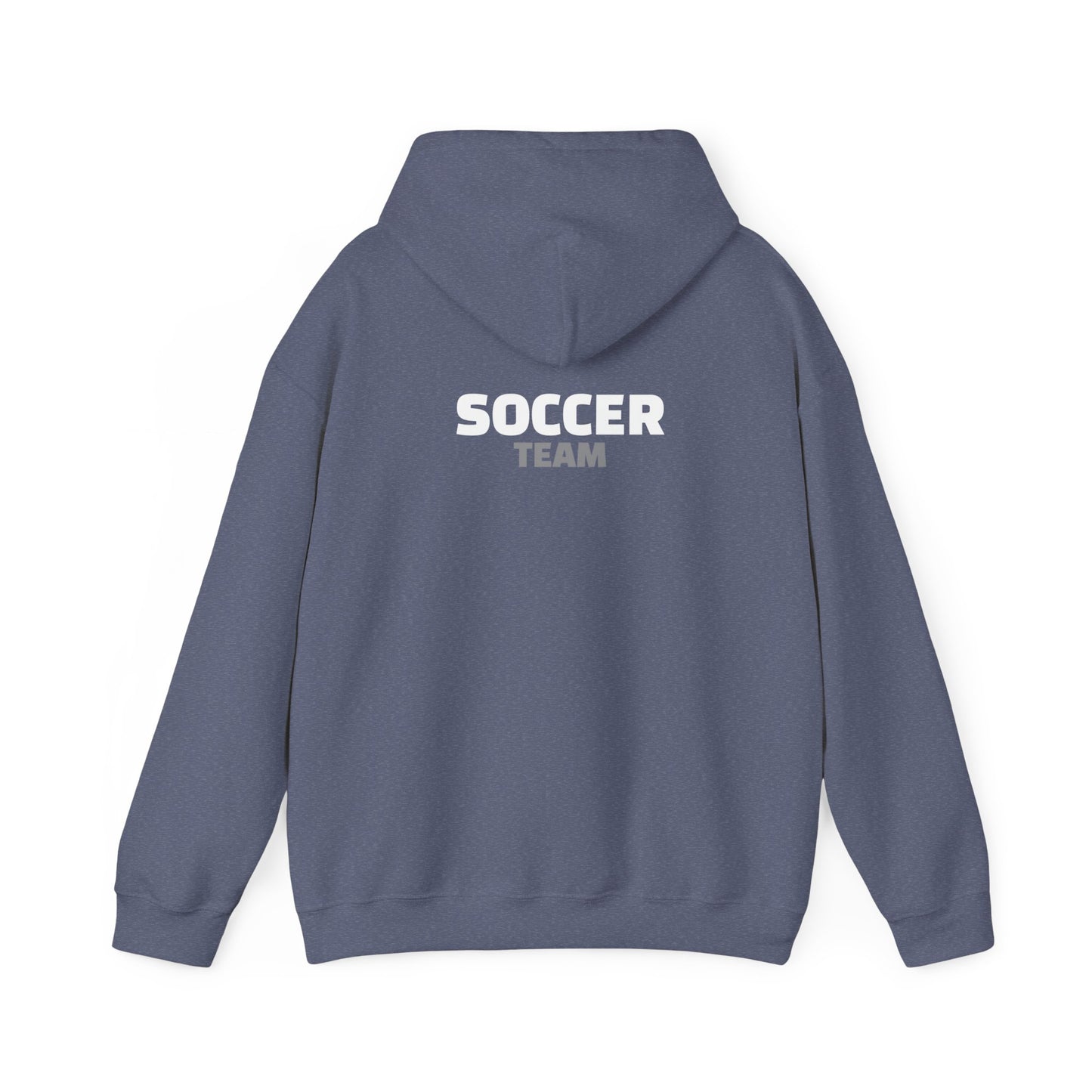 Dribble Soccer Heavy Blend Hoody - Classic Girls' Hoodie in Dark Colors with Front Small Badge and Back Design