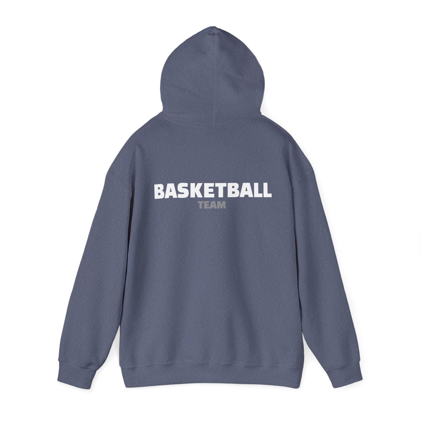 Crossover Basketball Heavy Blend Hoody - Classic Boys' Hoodie in Dark Colors with Front Small Badge and Back Design