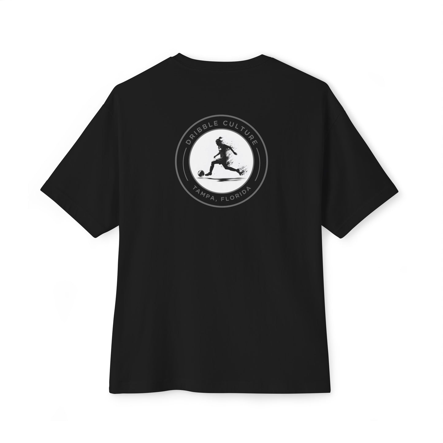 Dribble Soccer Comfort T-Shirt for Girls - Soft and Stylish Tee in Dark Colors with Back Badge Design