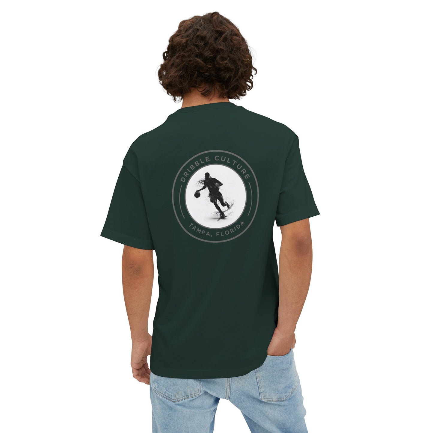 Crossover Basketball Comfort T-Shirt for Boys - Soft and Stylish Tee in Dark Colors with  Back Badge Design