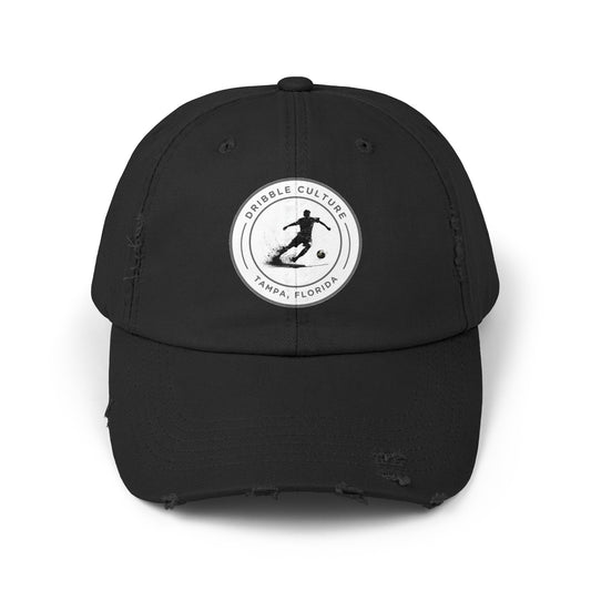 Dribble Soccer High-End Boys' Hat - Distressed Comfort Hat with Badge Detail